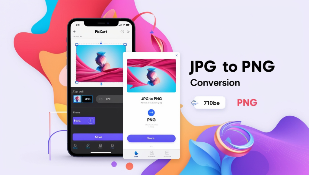 Convert JPG to PNG in PicsArt